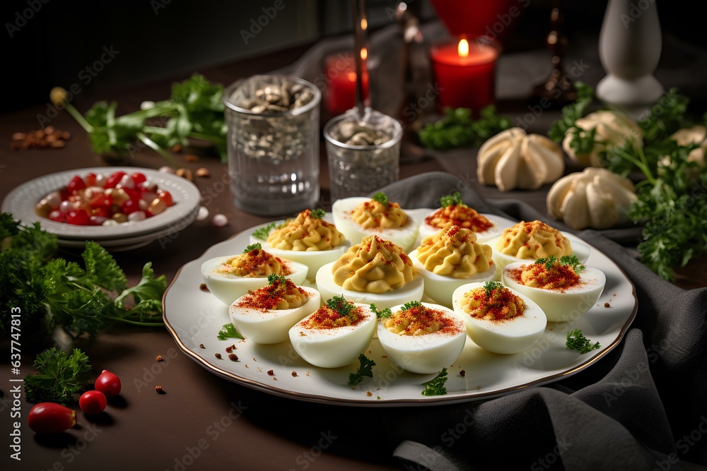 canape with salmon made by midjourney