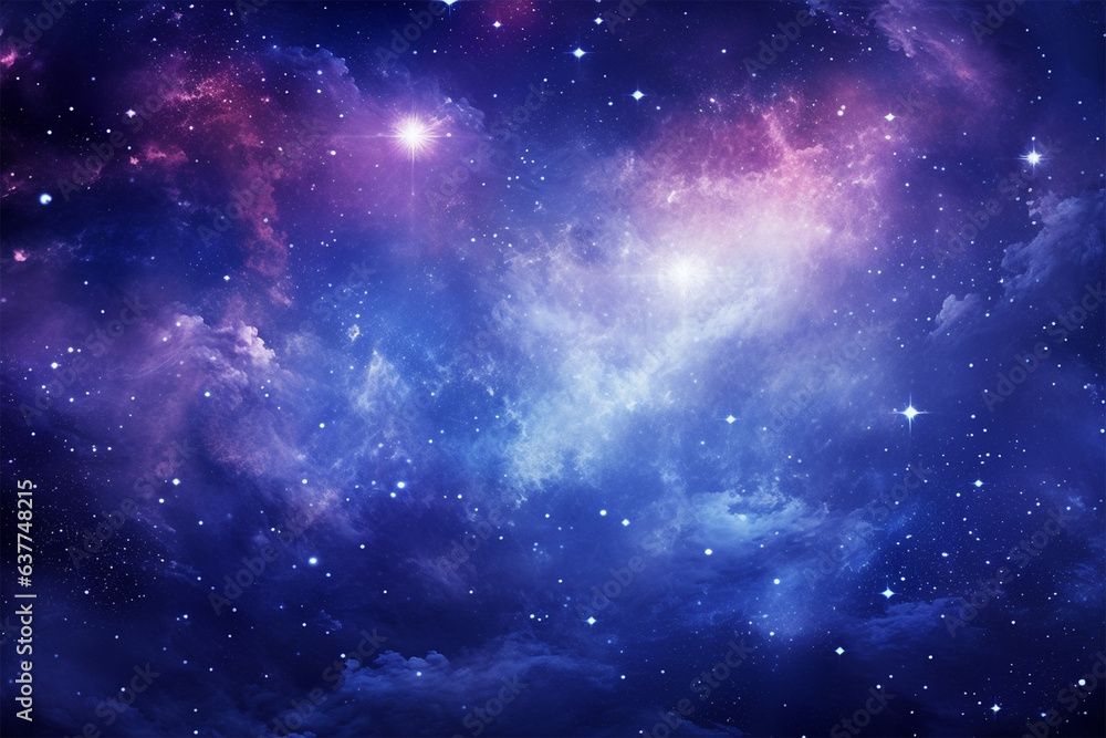 Starry cosmic nebula and outer space universe galaxy anime styel