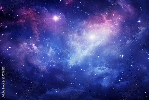 Starry cosmic nebula and outer space universe galaxy anime styel