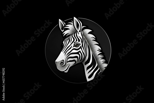 zebra isolated on white made in midjourney