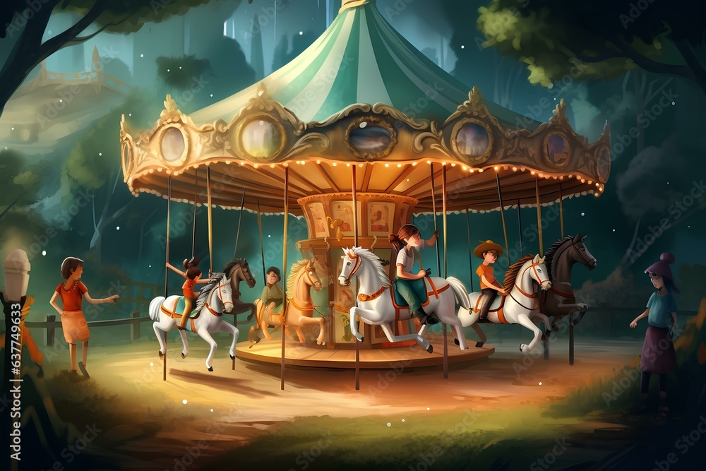 merry go round made by midjourney