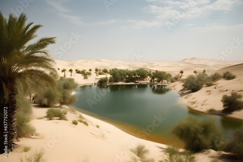 oasis in the desert made by midjourney