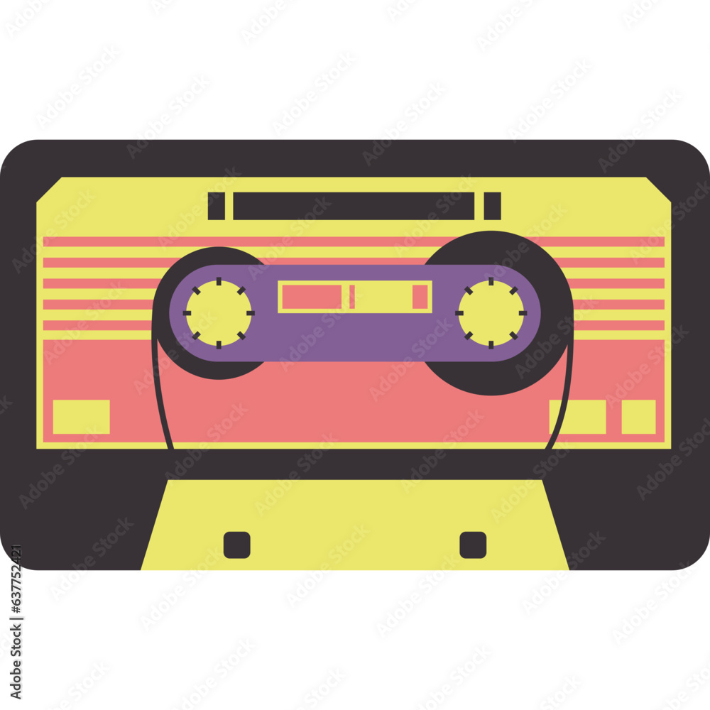 Naklejka premium Cassette Retro Element
