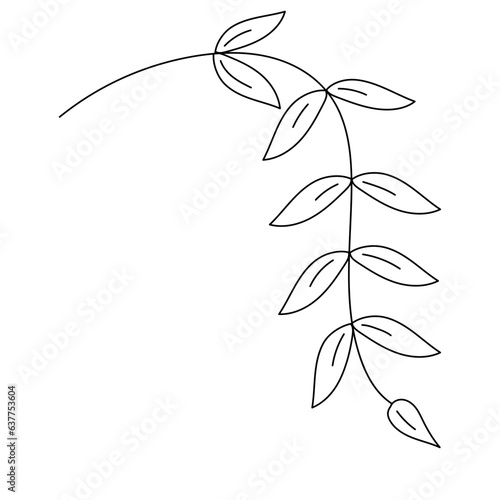 tiny plant hand drawing doodle line 