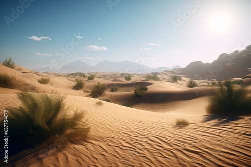 sand dunes in the desert made by midjourney 