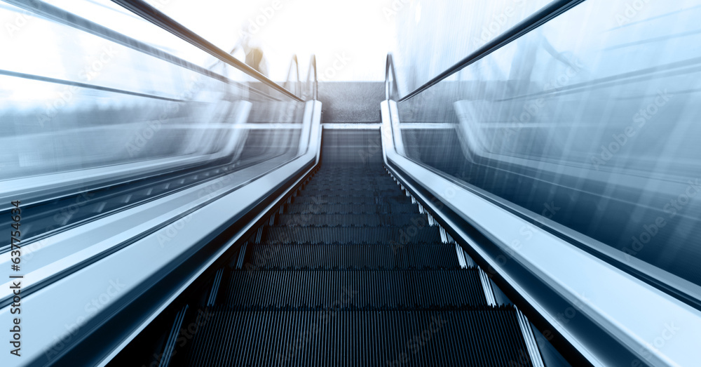 Moving escalator in the morden building Moving escalator in the morden building