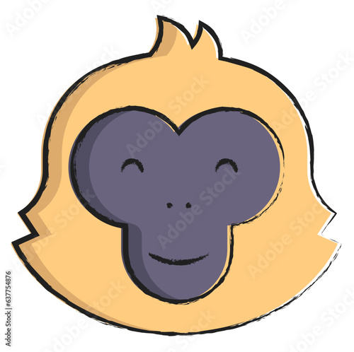 Hand drawn Orang Utan icon