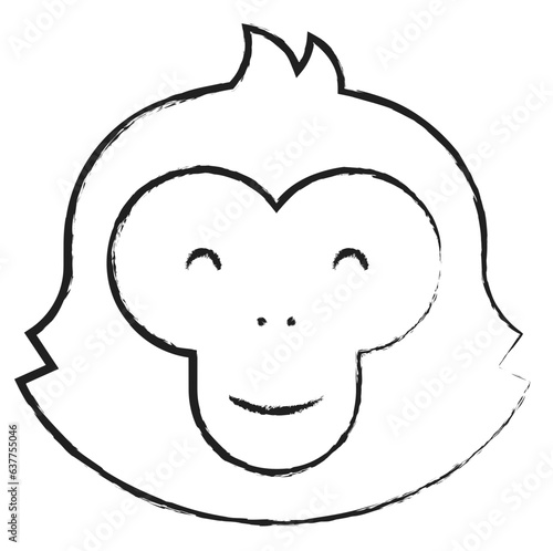 Hand drawn Orang Utan icon
