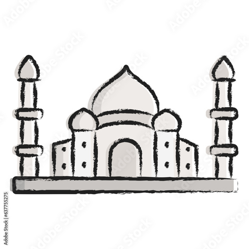 Hand drawn Tajmahal icon