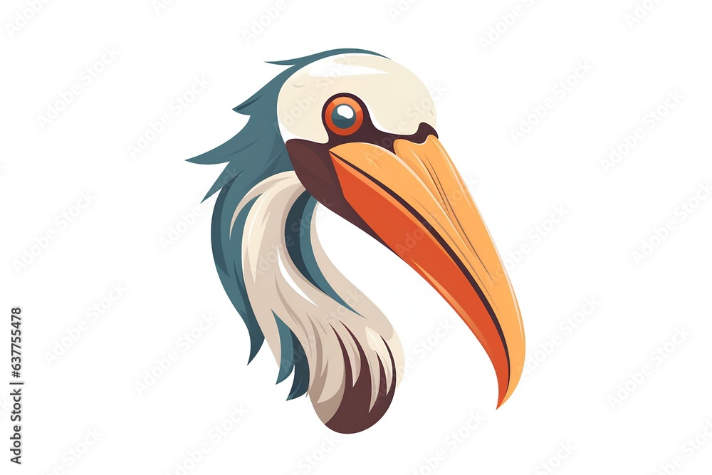 Fototapeta premium illustration of a pelican made by midjourney 