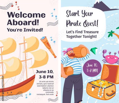 Welcome aboard start your pirate party quest game