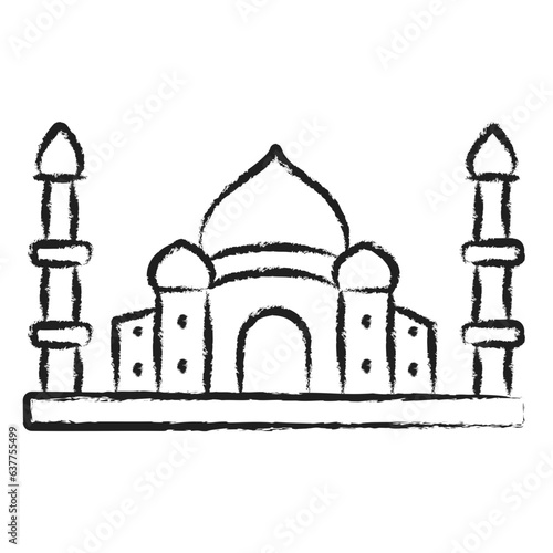 Hand drawn Tajmahal icon