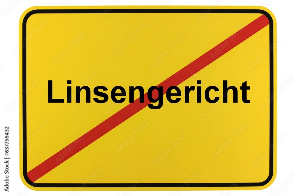Illustration eines Ortsschildes der Gemeinde Linsengericht in Hessen Illustration eines Ortsschildes der Gemeinde Linsengericht in Hessen