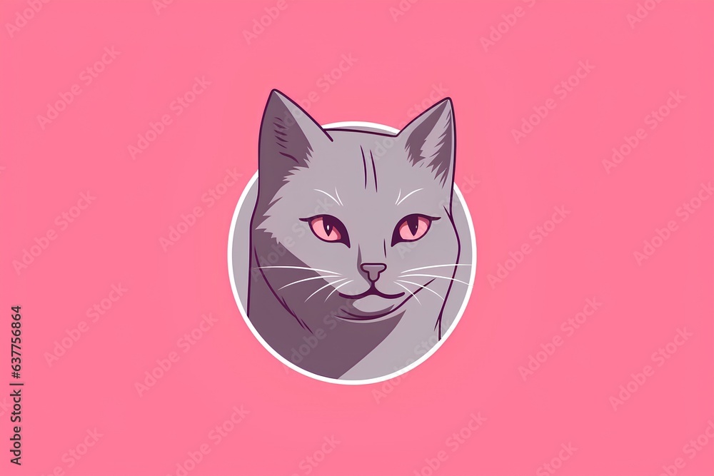 cat on a pink background made by midjourney