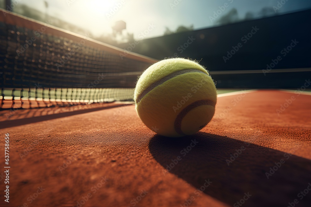 tennis ball and racket made by midjourney