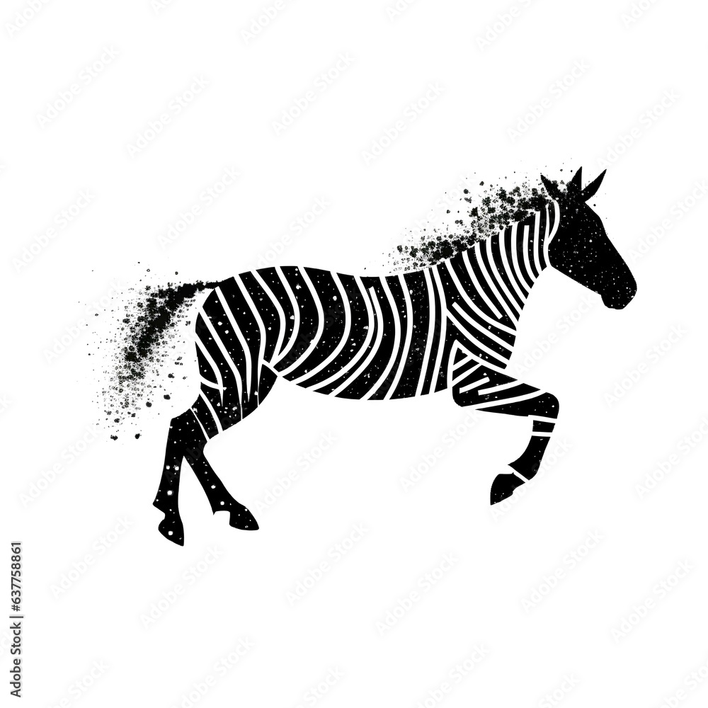 Fototapeta premium zebra vector illustration made by midjourney