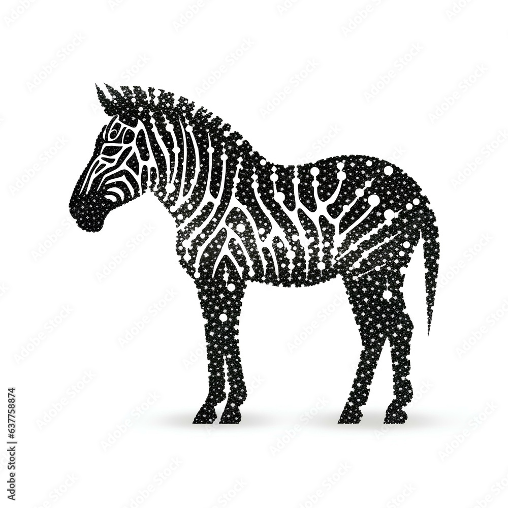 Obraz premium zebra vector illustration made by midjourney