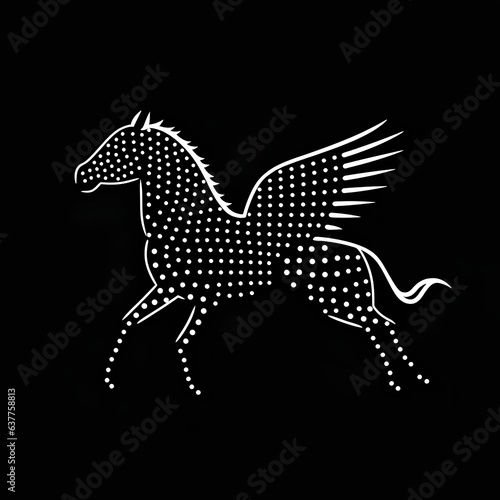 silhouette of a horse made by midjourney