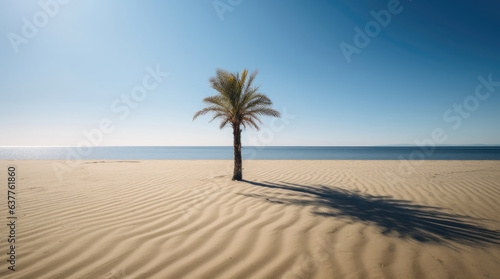 Single palm tree