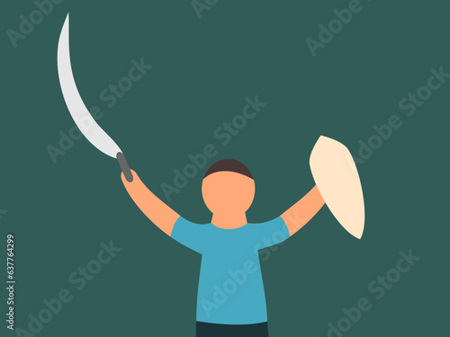 war vector illustration flat design