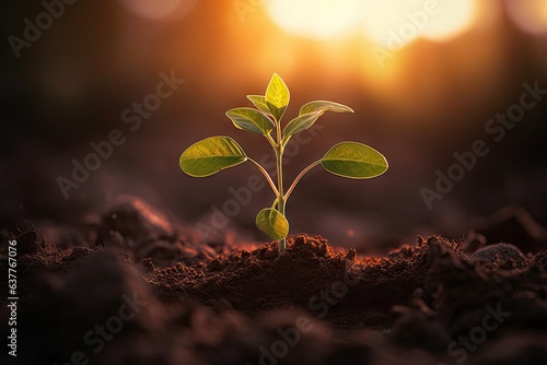 Emerging life. Glimpse into growth of young plants. From seed to sprout. Nurturing nature journey of growth. Green beginnings. Exploring vitality