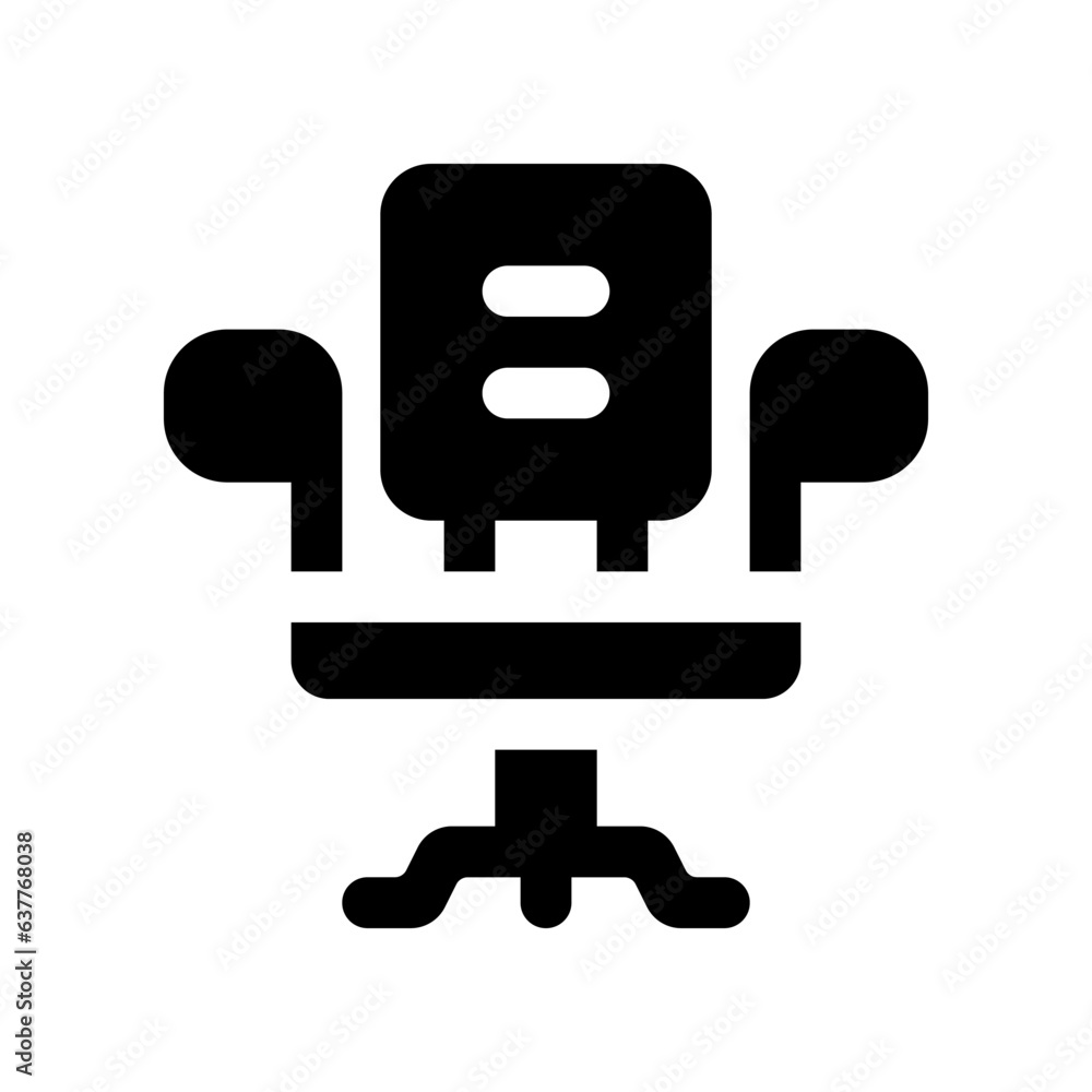 office chair glyph icon. vector icon for your website, mobile, presentation, and logo design. office chair glyph icon. vector icon for your website, mobile, presentation, and logo design.