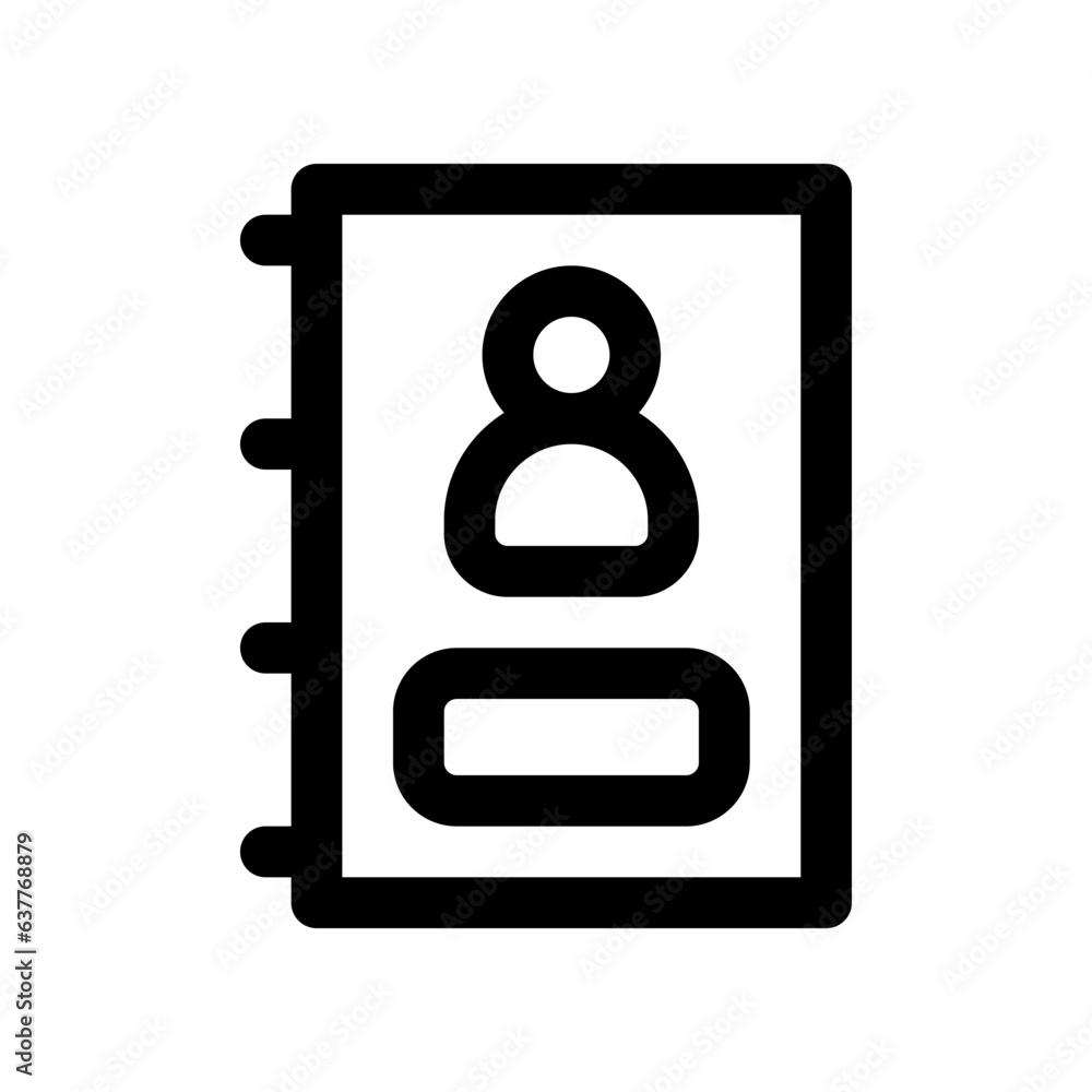 contact book line icon. vector icon for your website, mobile, presentation, and logo design. contact book line icon. vector icon for your website, mobile, presentation, and logo design.