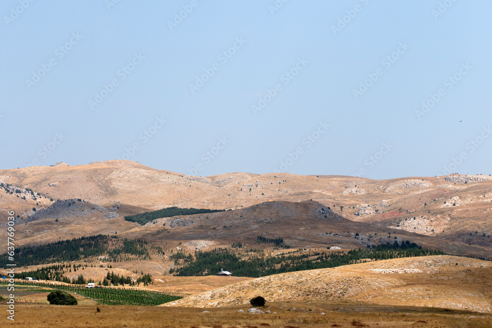 A summer settlement in a plateau on Taurus Mountains in Erdemli, mersin