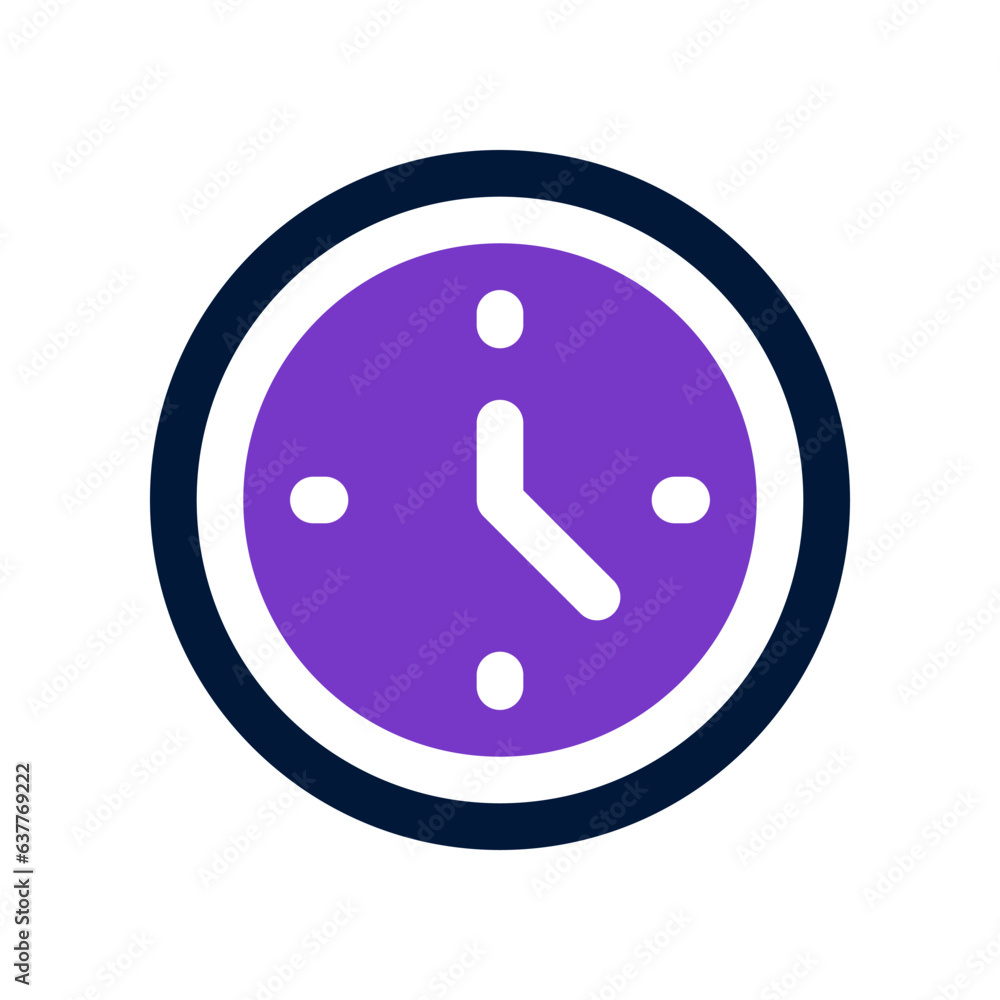 clock duo tone icon. vector icon for your website, mobile, presentation, and logo design. clock duo tone icon. vector icon for your website, mobile, presentation, and logo design.