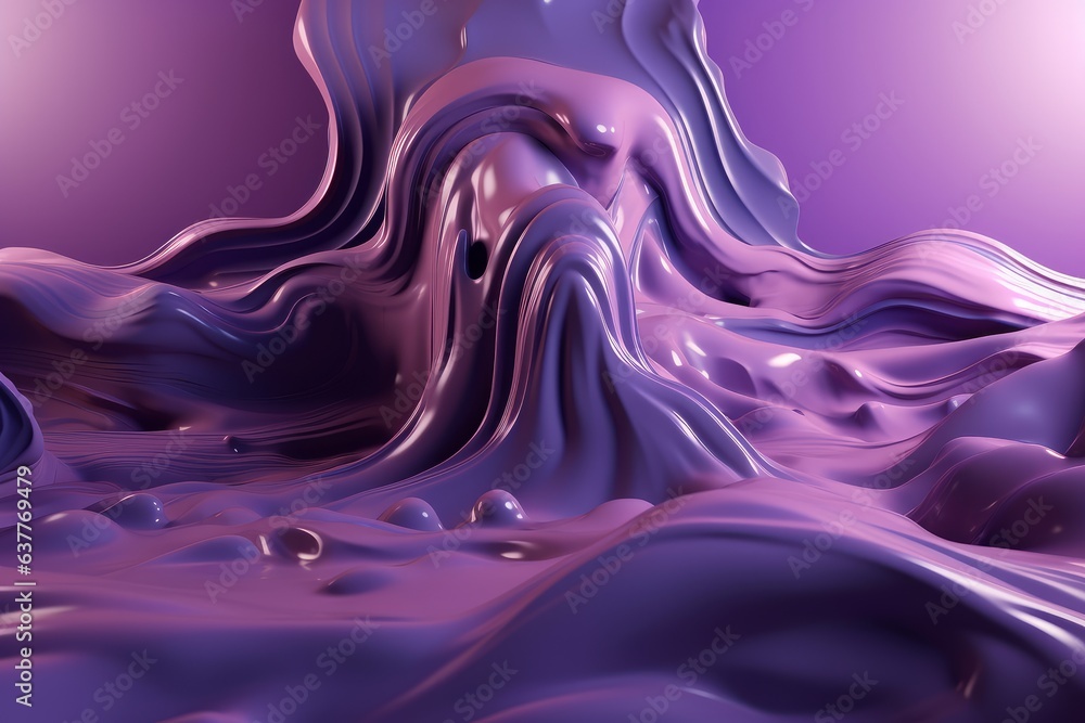 A vibrant purple landscape created through digital painting