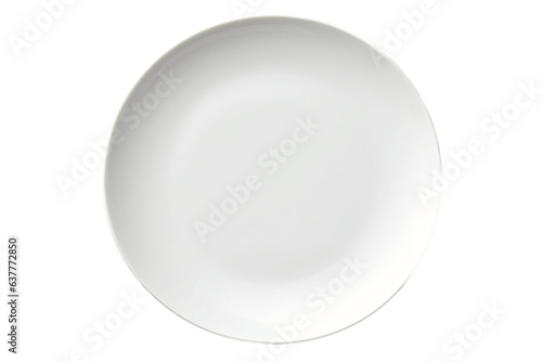 White Plate Isolated on Transparent background