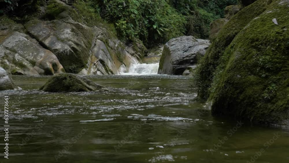 Nature's power captured: 4K 60fps view of Yani Cascade, Tena, Ecuador. Cascading water and lush surroundings in stunning detail Nature's power captured: 4K 60fps view of Yani Cascade, Tena, Ecuador. Cascading water and lush surroundings in stunning detail