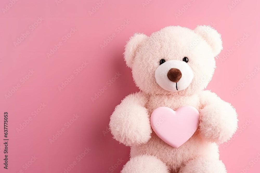 Sweet Teddy Bear: Heart Shaped Cookie and Pink Background
Sweet Teddy Bear: Heart Shaped Cookie and Pink Background