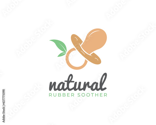 Rubber soother natural logo design