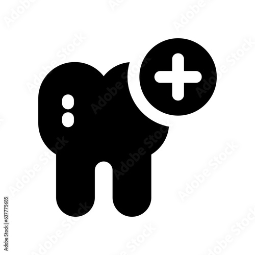 dental care glyph icon. vector icon for your website, mobile, presentation, and logo design.