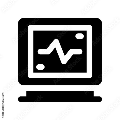 cardiogram glyph icon. vector icon for your website, mobile, presentation, and logo design.