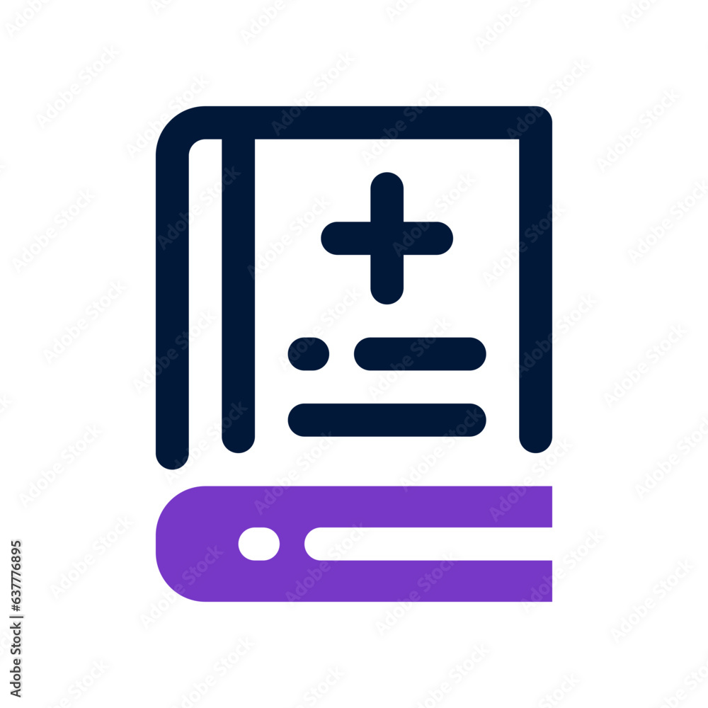 medical book duo tone icon. vector icon for your website, mobile, presentation, and logo design. medical book duo tone icon. vector icon for your website, mobile, presentation, and logo design.