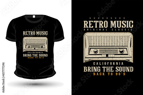 Music Retro Vintage T Shirt Design