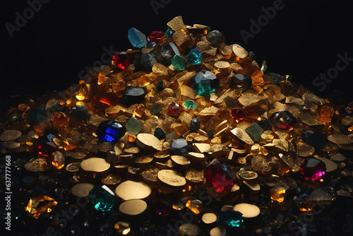 money, gold, ores and Jewelry
