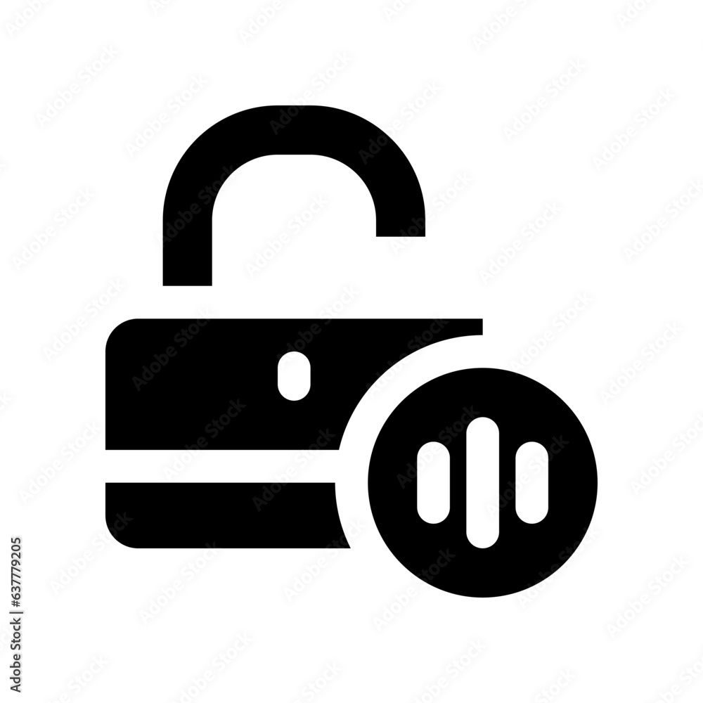 music unlock icon. vector icon for your website, mobile, presentation, and logo design. music unlock icon. vector icon for your website, mobile, presentation, and logo design.