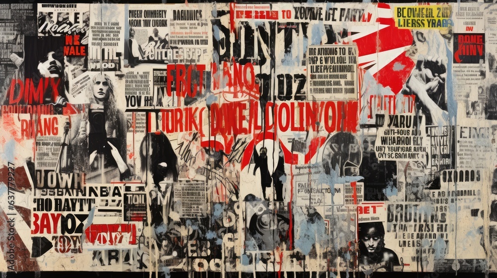 1970s British Punk poster, AI generated Image