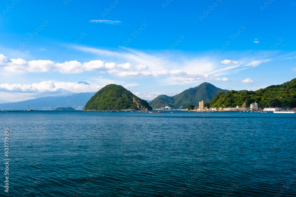 Naklejka premium 静岡県沼津市 内浦湾の風景