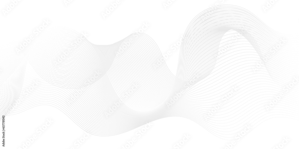 Abstract white blend wave lines digital waves carve element technology background. Modern white flowing wave lines and glowing moving lines. Futuristic technology and sound wave lines background.