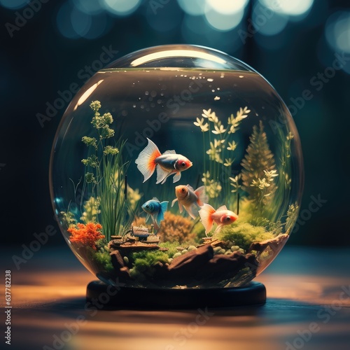 Fish in the aquarium  AI generated Image
