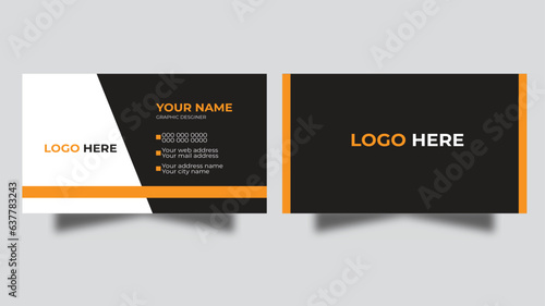 Modern design formal red modern business card.Modern business card template red black colors. Flat design vector abstract creative - Vector