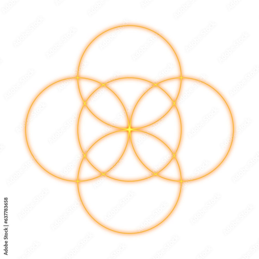 Overlapping Orange Circles with Glow Effect Overlapping Orange Circles with Glow Effect