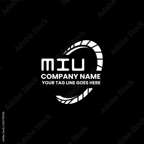 MIU letter logo vector design, MIU simple and modern logo. MIU luxurious alphabet design   photo