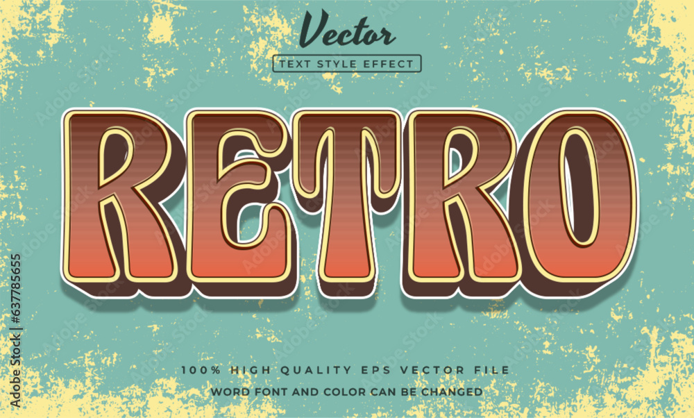 Obraz premium Editable retro text effect