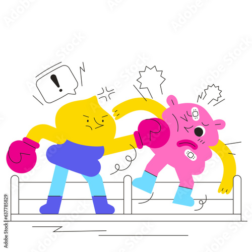Physical bullying illustration