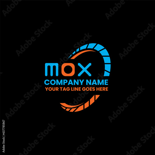 MOX letter logo creative design with vector graphic, MOX simple and modern logo. MOX luxurious alphabet design   photo